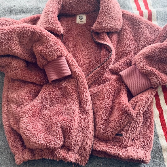 Billabong Pink Teddy Jacket - Picture 4 of 5